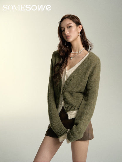 SOMESOWE Mock Two-piece Cardigan