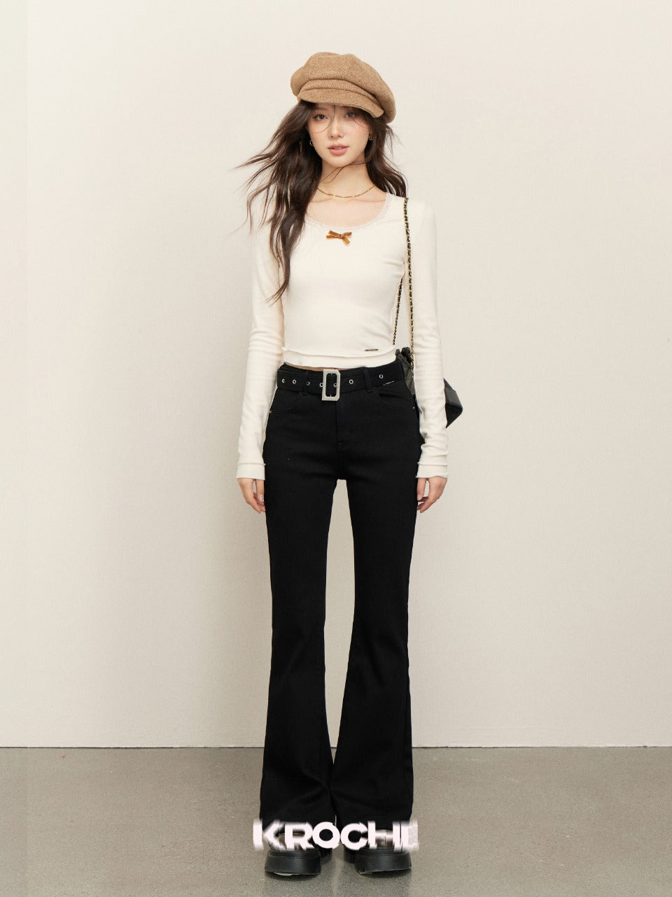 KROCHE Bowknot Slim Top(2color)