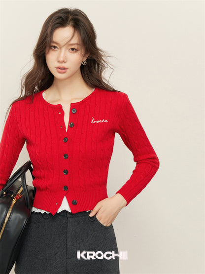 KROCHE Slim Knit Cardigan(2color)