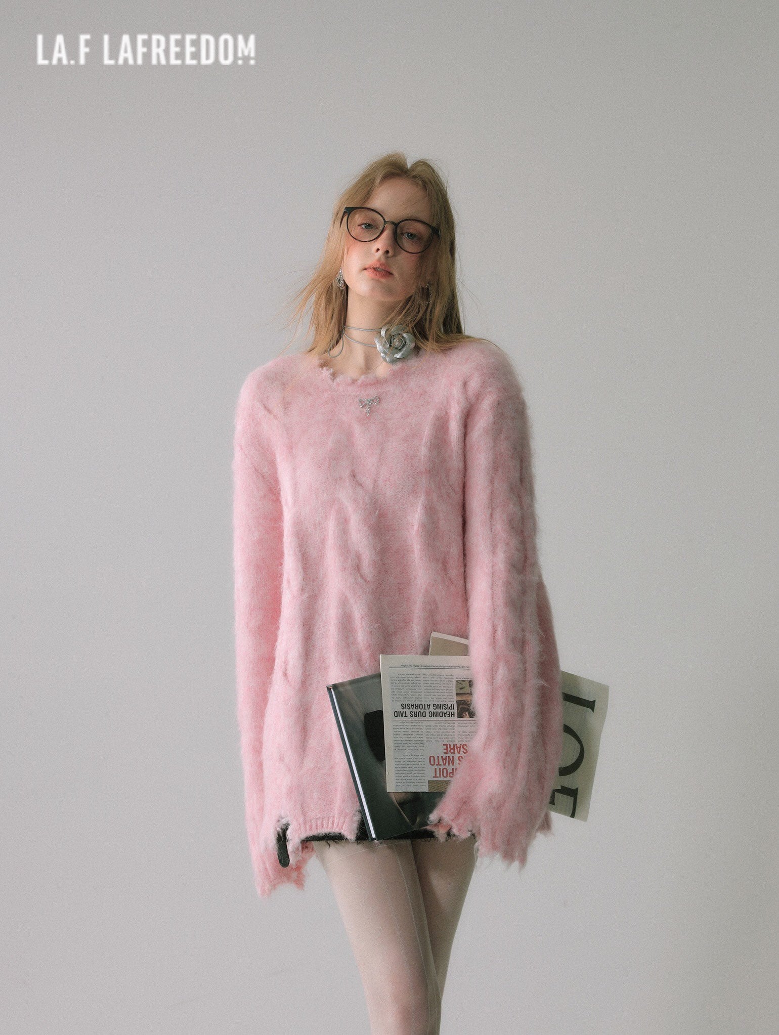 LA FREEDOM Slouchy Fringe Sweater（two colors）