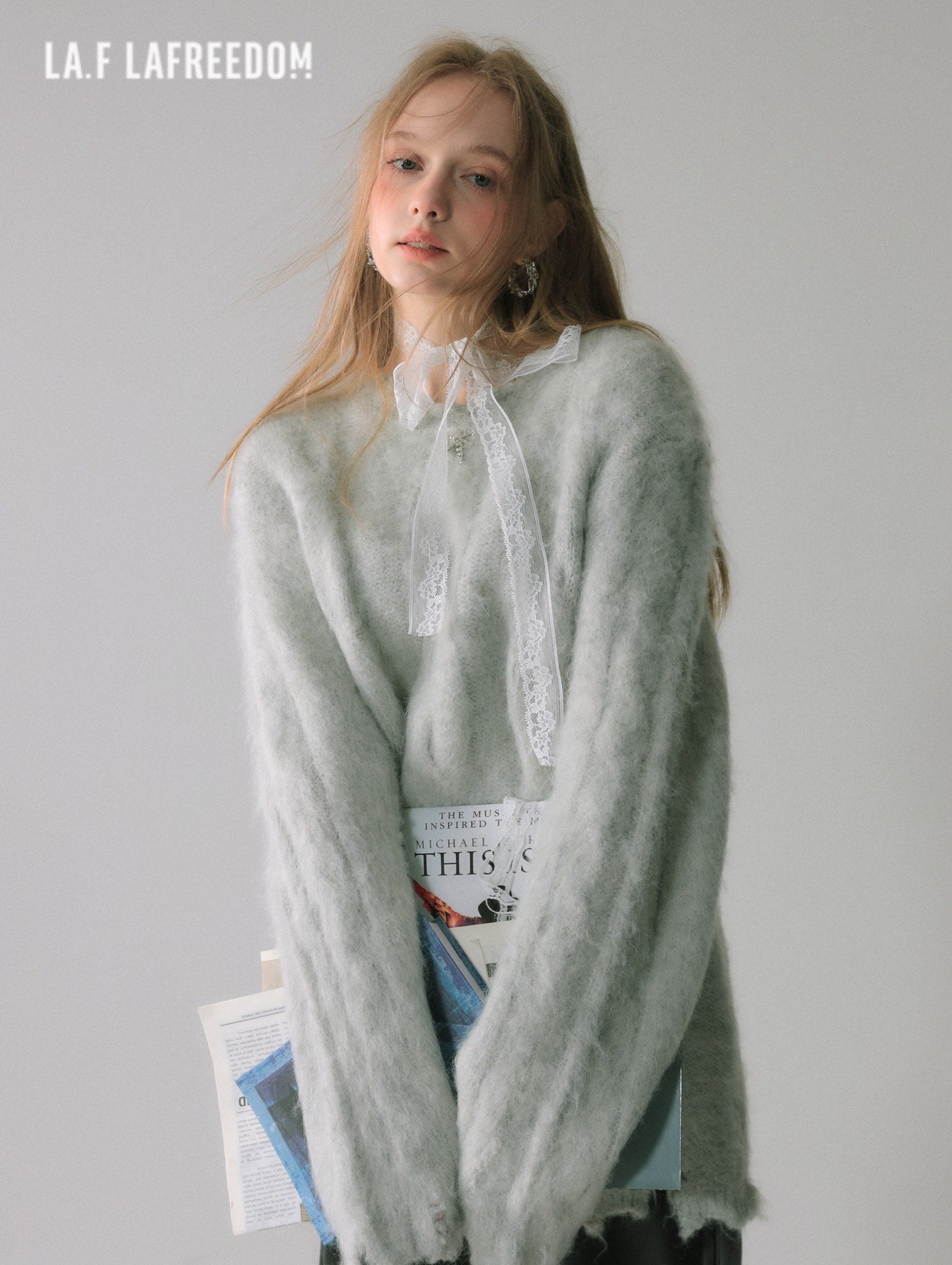 LA FREEDOM Slouchy Fringe Sweater（two colors）