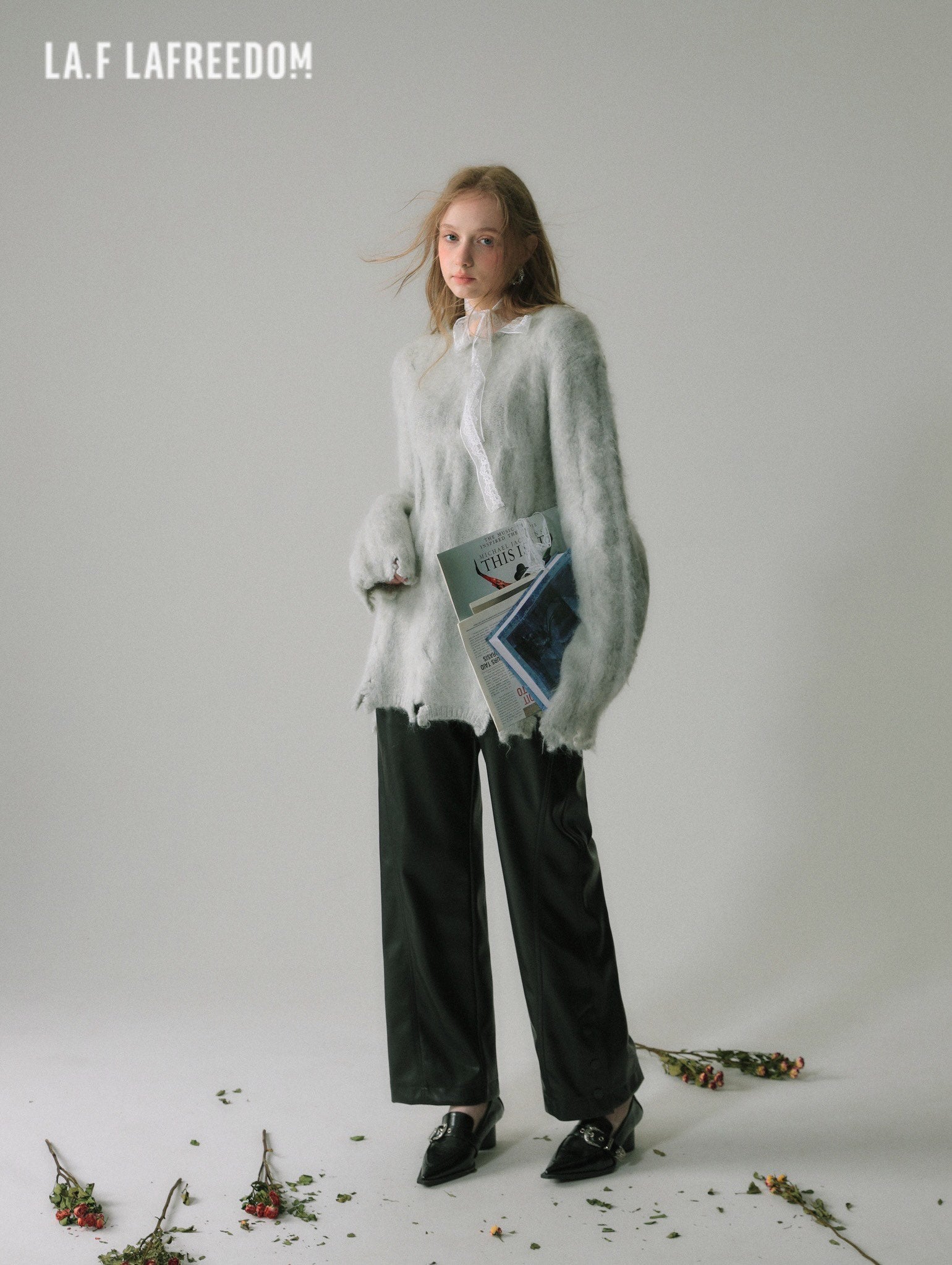 LA FREEDOM Slouchy Fringe Sweater（two colors）
