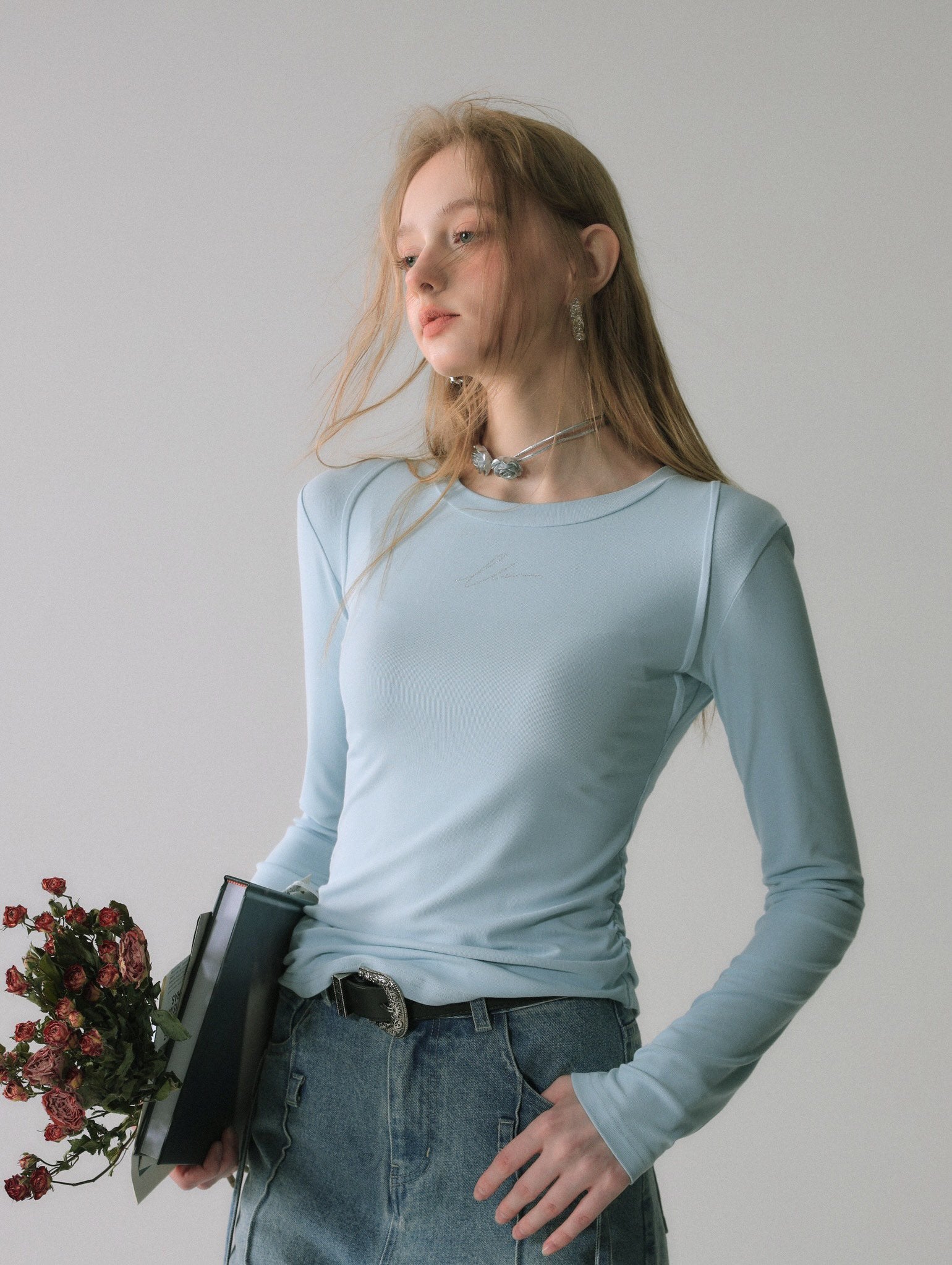 LAFREEDOM SALE Rhinestone Embellished Knit Top（3 colors）