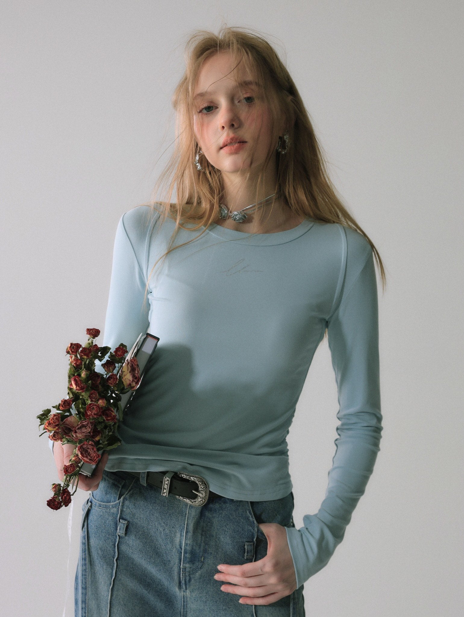 LAFREEDOM SALE Rhinestone Embellished Knit Top（3 colors）