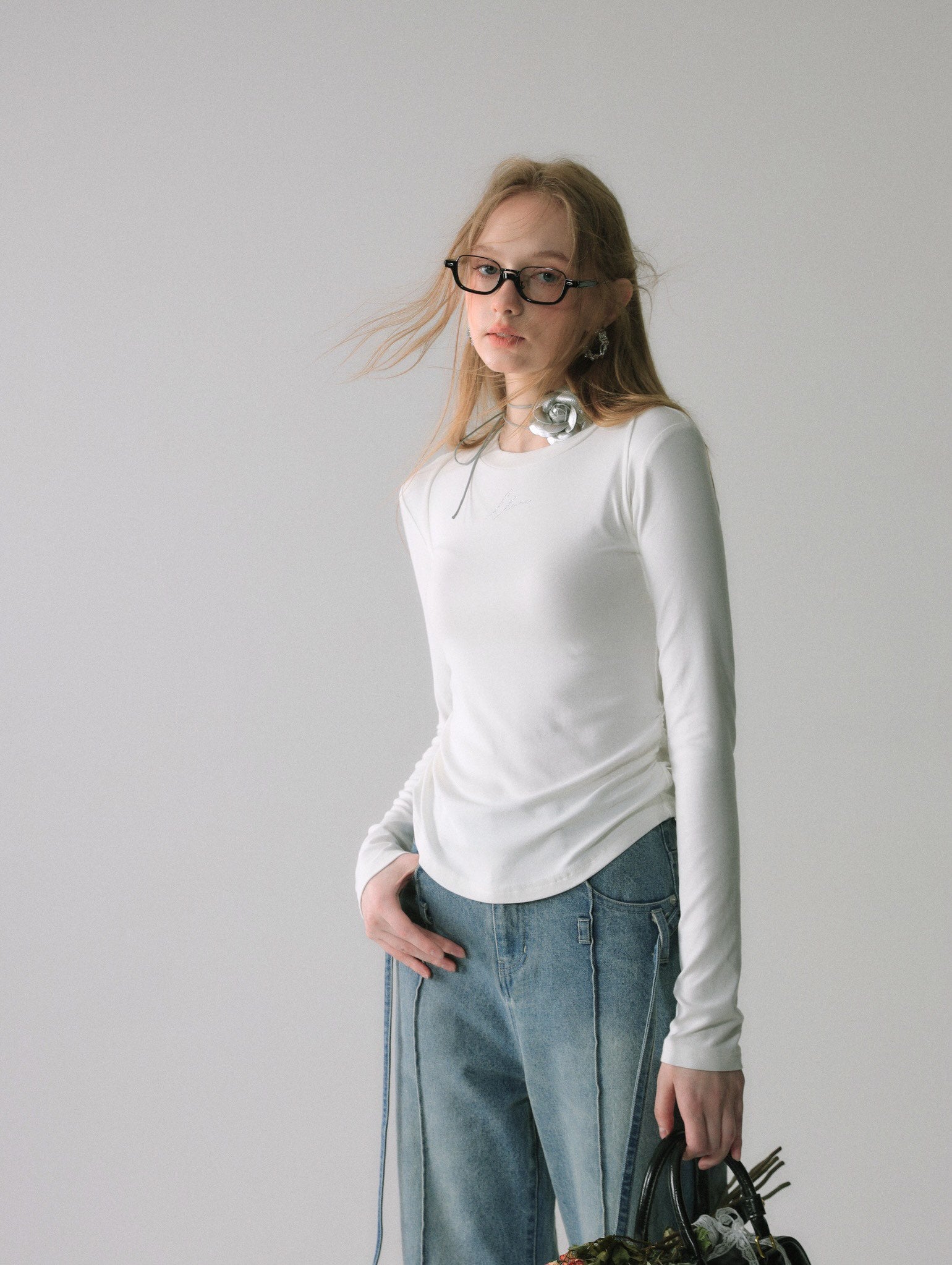 LAFREEDOM SALE Rhinestone Embellished Knit Top（3 colors）