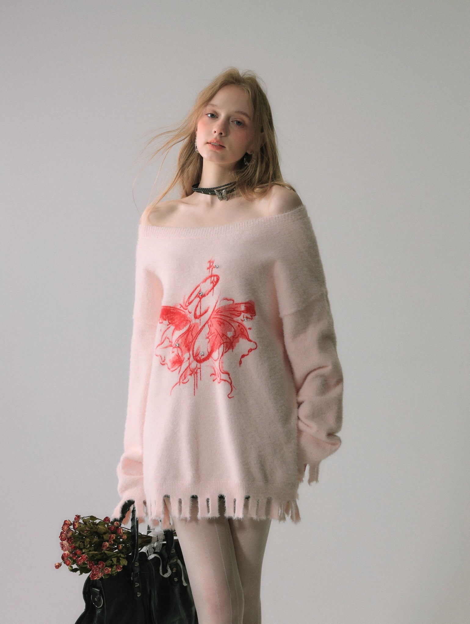 LA FREEDOM Butterfly Irregular Edges Sweater（two colors）