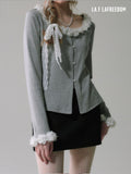 LA FREEDOM Flower knitted cardigan top