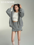 SOMESOWE Buttoned Hoodie Jacket Or Skirt Set（Separate）