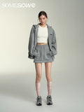 SOMESOWE Buttoned Hoodie Jacket Or Skirt Set（Separate）