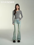 SOMESOWE Slim Fit Hip-Lifting Flared Jeans