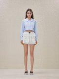 ROCHA ROMA Gingham Butterfly Bow Shirt Or Puffy Skirt