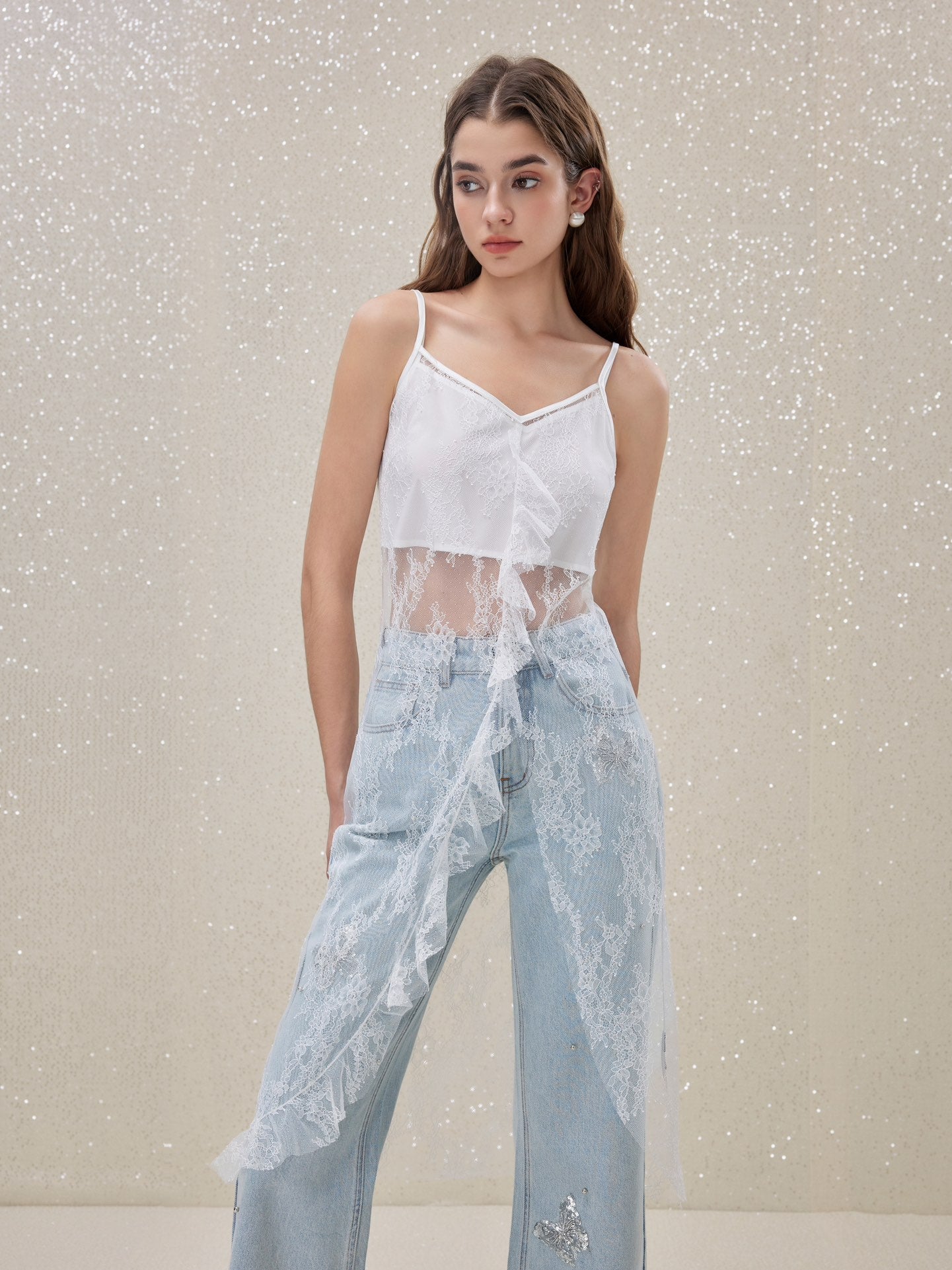 ROCHA ROMA White suit denim pants set（Separate）