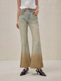 ROCHA ROMA Butterfly knot T-shirt Or Gradient denim jeans