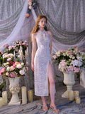 Wardrobes by chen Lace Embroidered Crystal Bead Dress