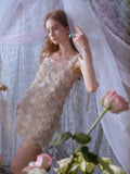 Wardrobes by chen Crystal Fringe Ripple Dress