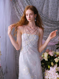 Wardrobes by chen Beaded Rhinestone Chain Embellished Dress
