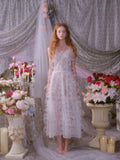 Wardrobes by chen Dazzling Dreamy Lace Handmade Feather Dress