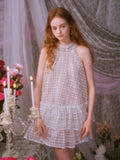 Wardrobes by chen Checkered Sequin Rhinestone Chain Dress