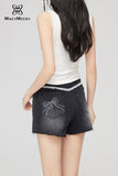 MacyMccoy Lace Patchwork Denim Shorts