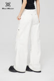 MacyMccoy White Pleated Workwear Jeans