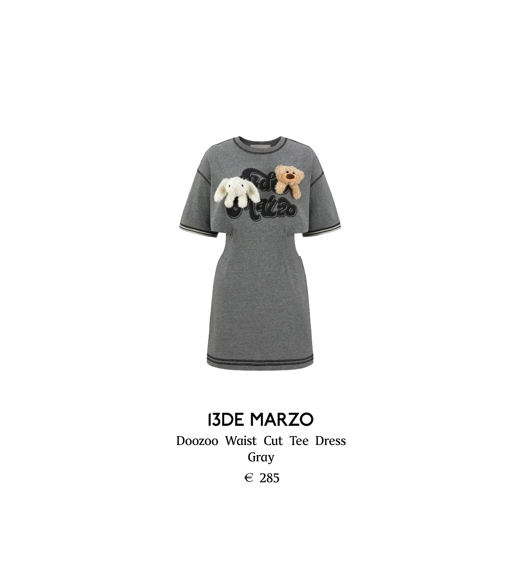 13DE MARZO Doozoo Waist Cut Tee Dress