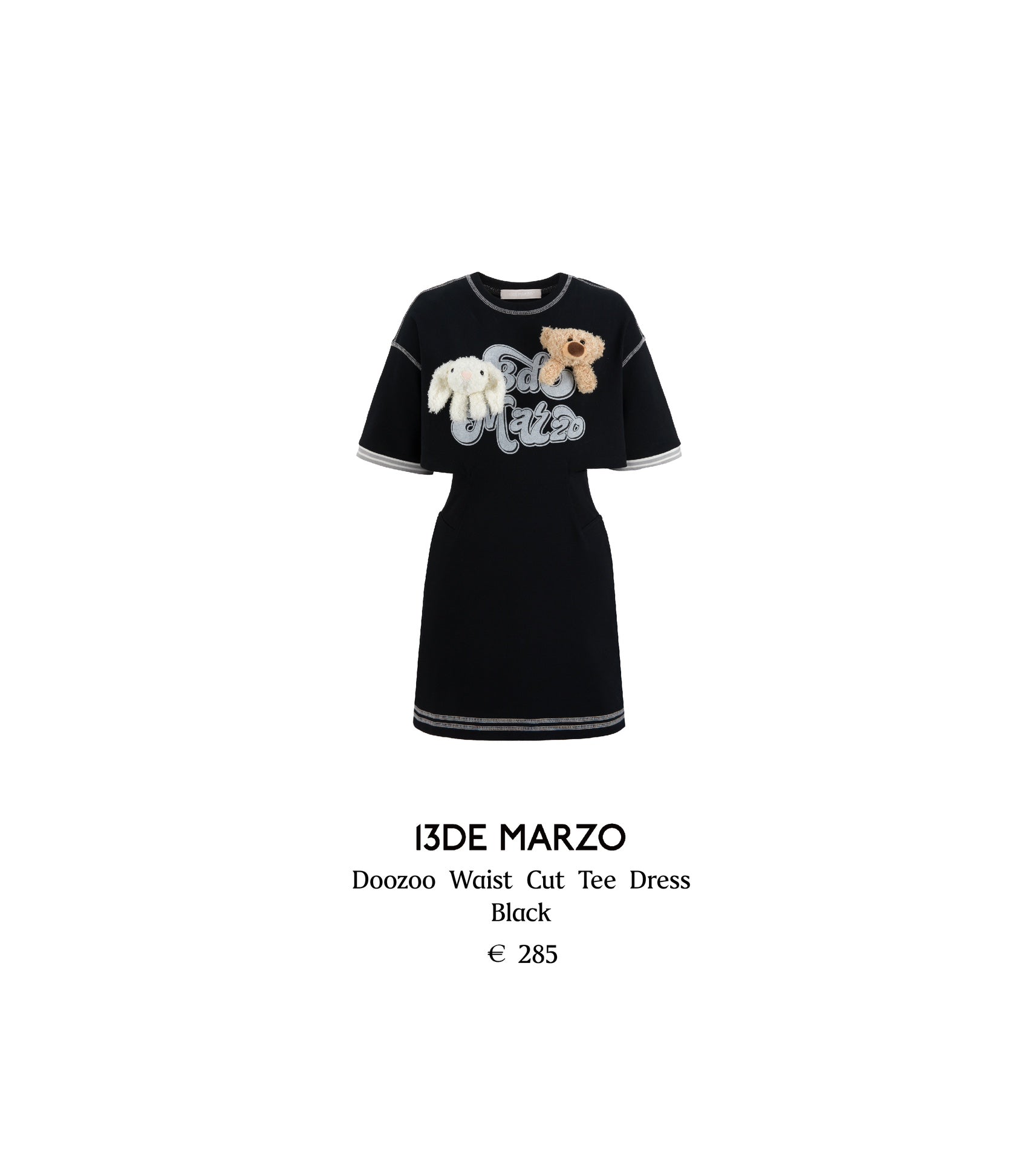 13DE MARZO Doozoo Waist Cut Tee Dress