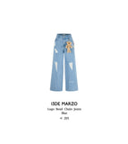 13DE MARZO Logo Bead Chain Jeans