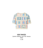13DE MARZO Colorful Hollowed Logo Knit Sweater