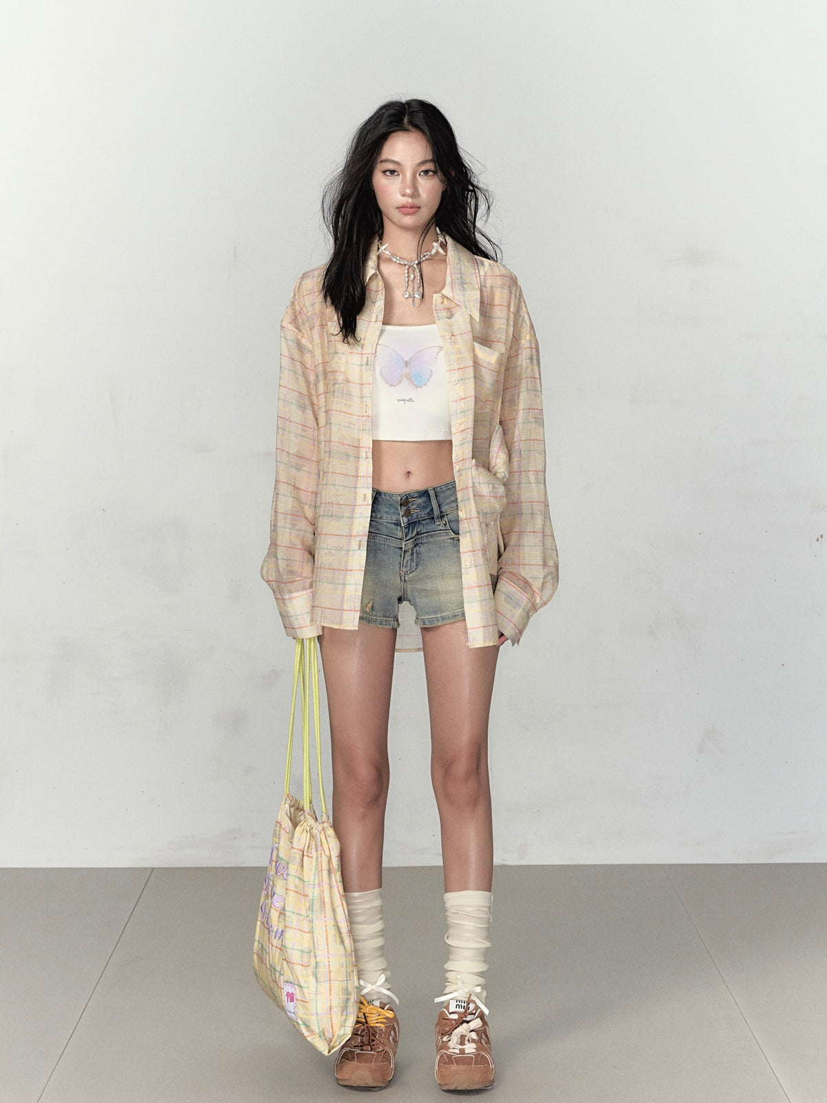 VIA PITTI Oversize Grid Shirt