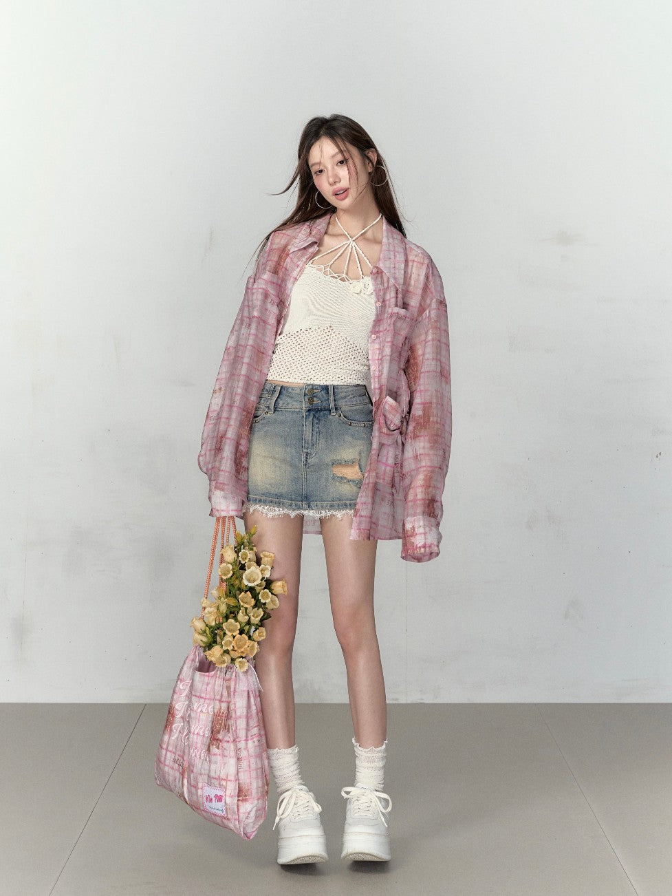 VIA PITTI Oversize Grid Shirt