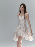 VIA PITTI Drawstring Mini Dress(2color)
