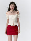 VIA PITTI Mini Rose Skirt(2color)