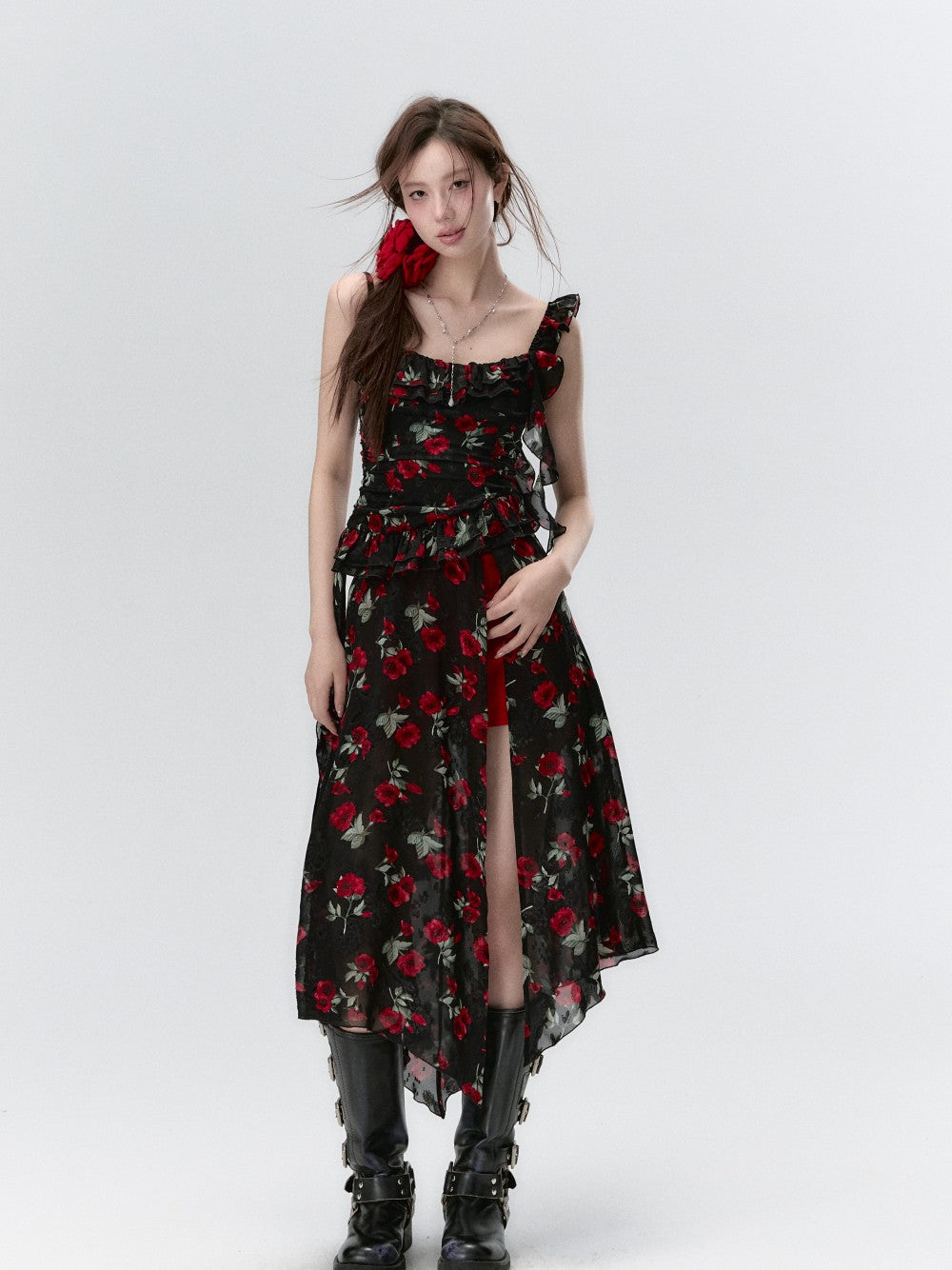 VIA PITTI Gauze Midi Dress(2color)