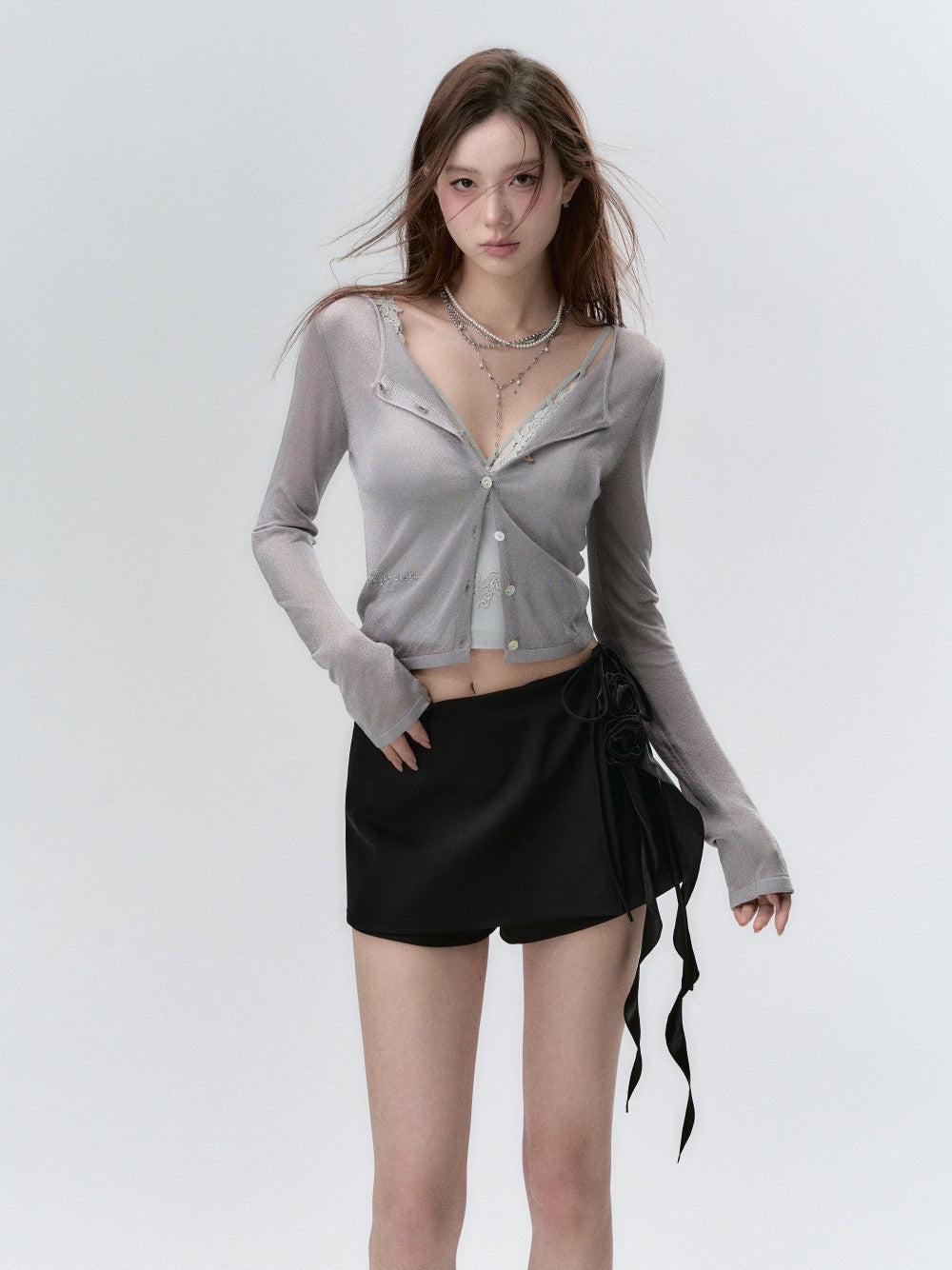 VIA PITTI Ice Silk Cardigan(3color)