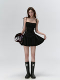 VIA PITTI Lace Bow Mini Dress(2color)