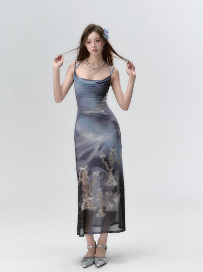 VIA PITTI Printed Midi Dress(2color)