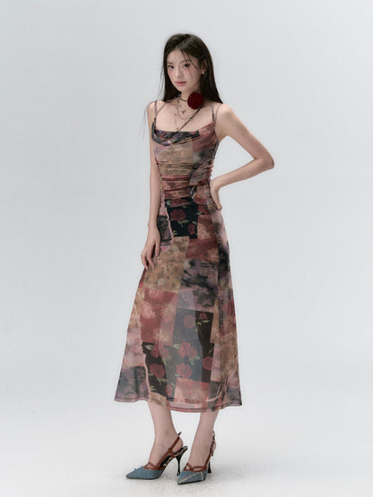 VIA PITTI Printed Midi Dress(2color)