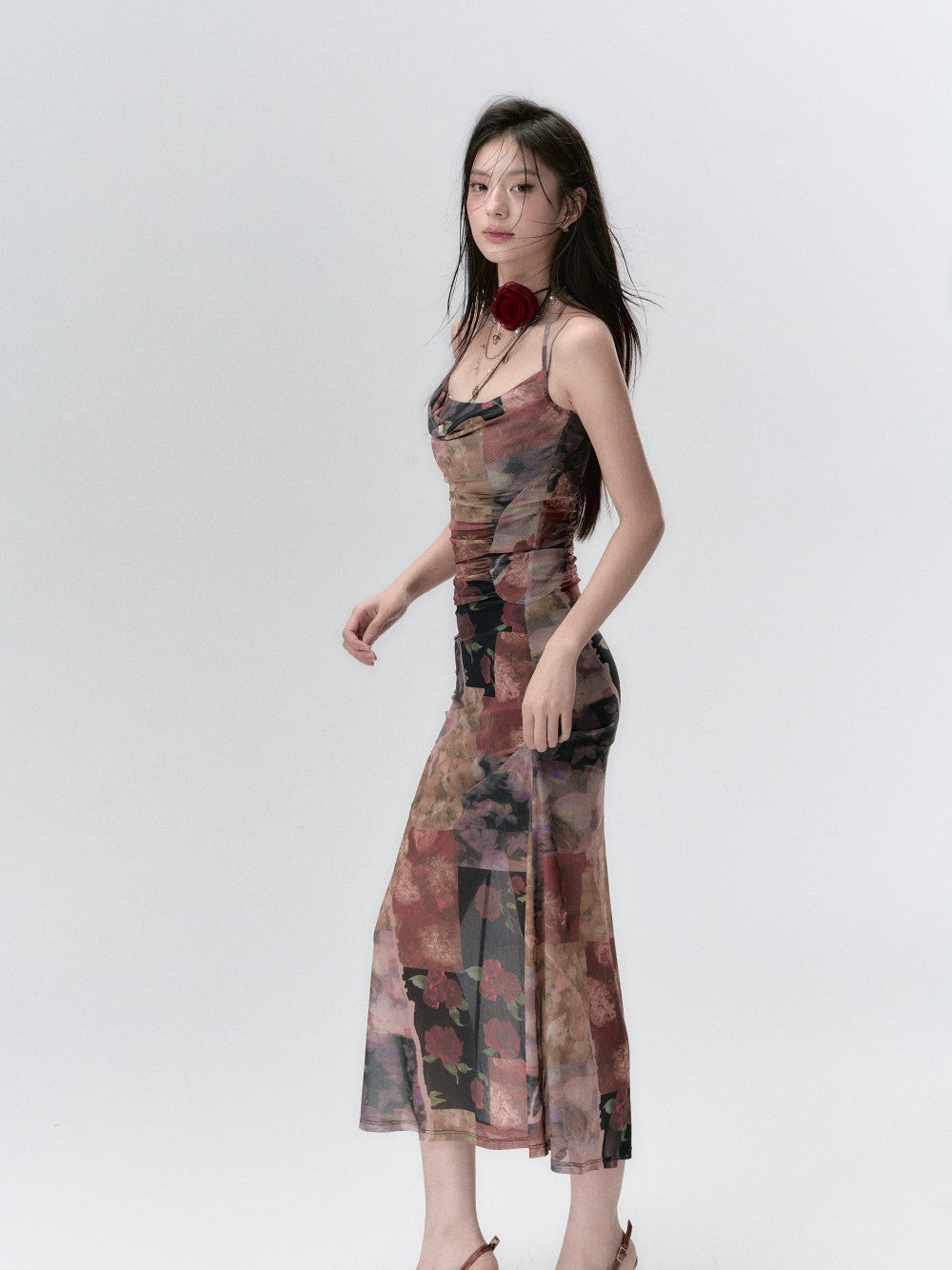 VIA PITTI Printed Midi Dress(2color)