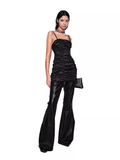 EverArcana Ruched slim-fit spaghetti strap dress