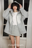 Cloud Season Lace Bow Hoodie