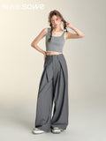 SOMESOWE Lace Loose Pants(2color)