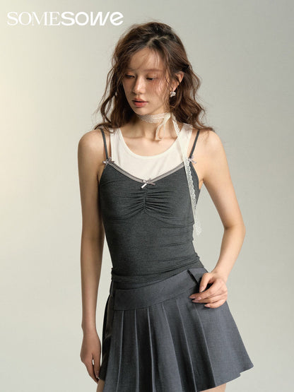 SOMESOWE Lace Slip Top(2color)