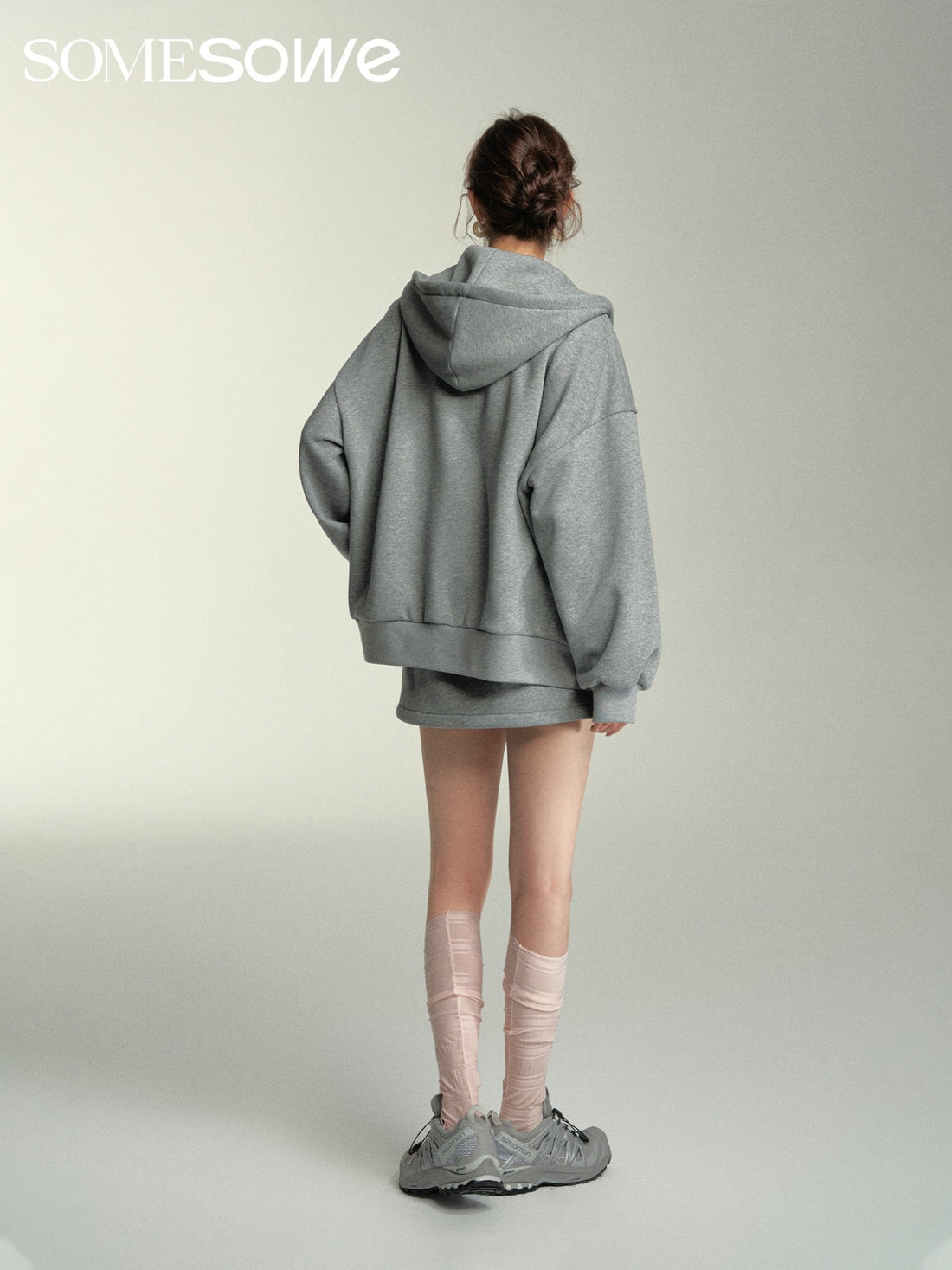 SOMESOWE Oversize Grey Hoodie