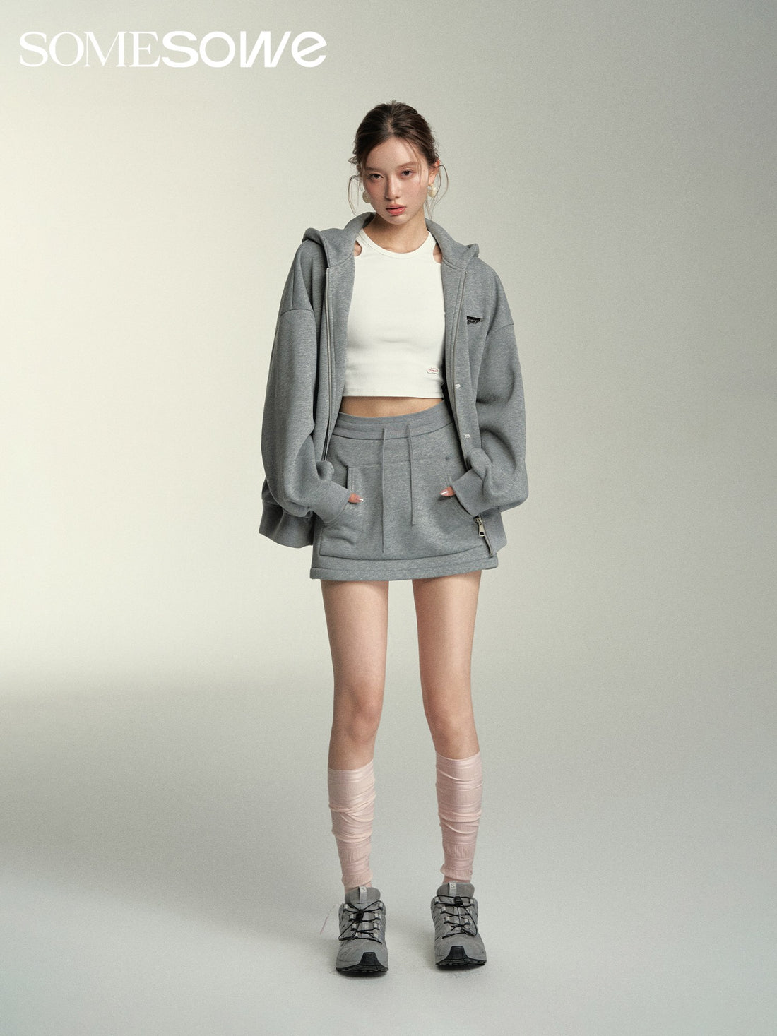 SOMESOWE Oversize Grey Hoodie