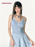Lafreedom Lace Bow Slip Top(2color)