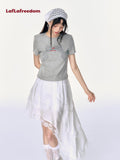 Lafreedom Lace Cut Side Skirt(2color)