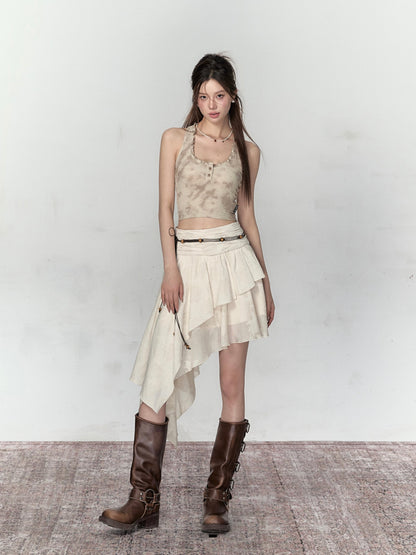 VIA PITTI Lace Two-pieces Top