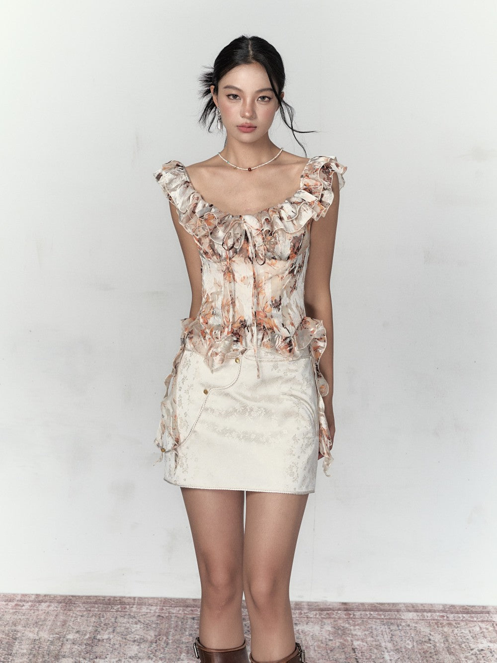 VIA PITTI Off-shoulder Halter Top