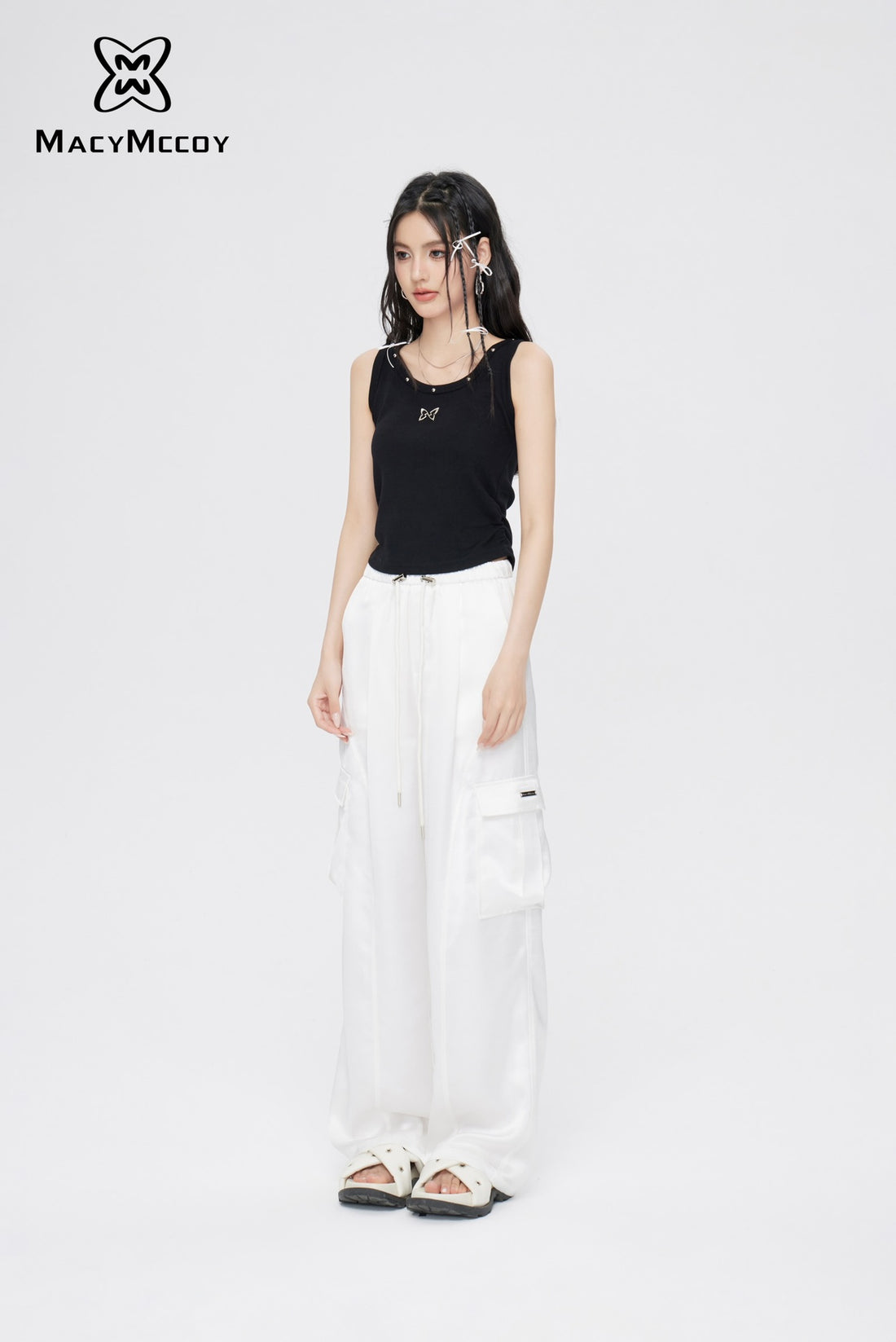 MacyMccoy Silk Loose Pants(2color)