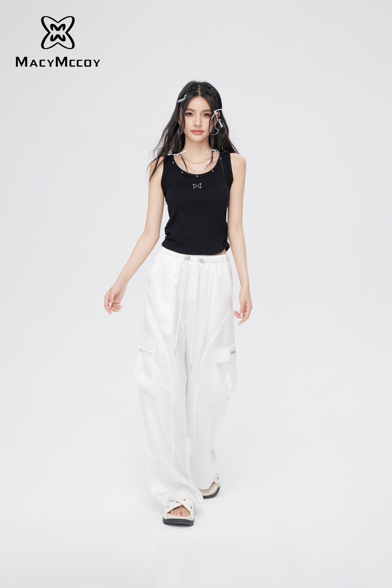 MacyMccoy Silk Loose Pants(2color)